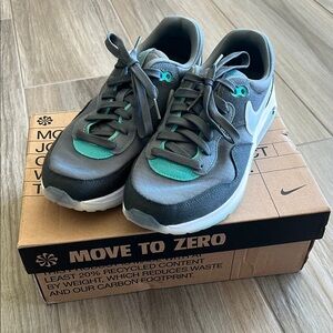 Nike Air Max Motif Gray and Teal Athletic Sneakers Big Kids Size 6
